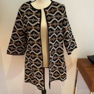 Aztec pattern duster, Light weight size 6, never worn